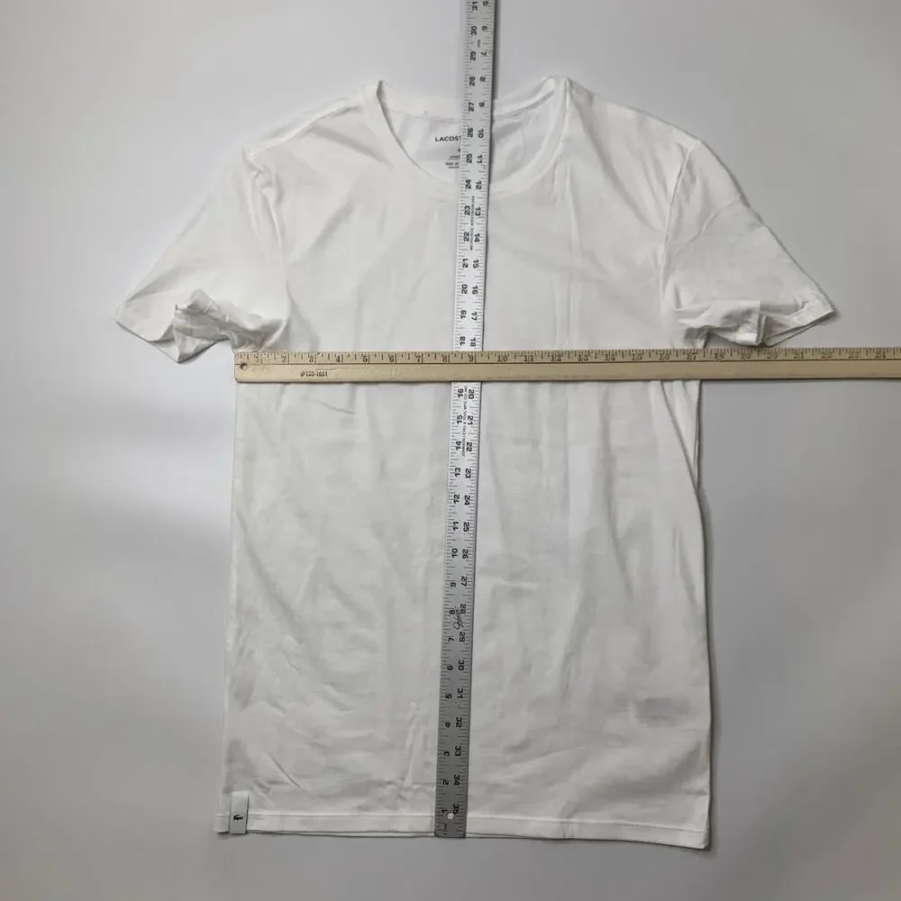 Lacoste T Shirt Men M Medium Cotton Underwear Undershirt Sleepwear Baselayer Tee